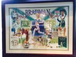 Sir Donald Bradman Signed photograph montage